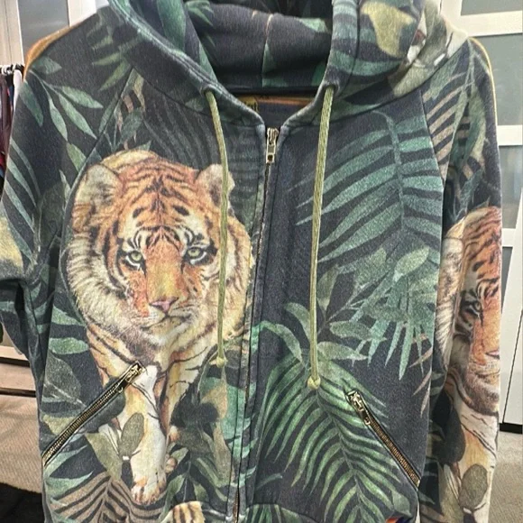 💋Aviator Nation Jungle Tiger Hoodie 032 - Picture 2 of 3